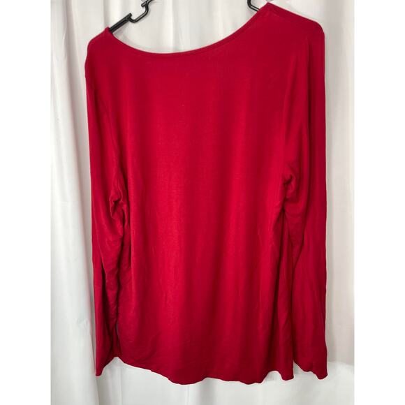 Soma red knit tee shirt t-shirt women's medium may be sleep shirt soft comfort - Picture 9 of 12